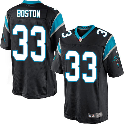 Men's Limited Tre Boston Nike Jersey Black Home - #33 NFL Carolina Panthers